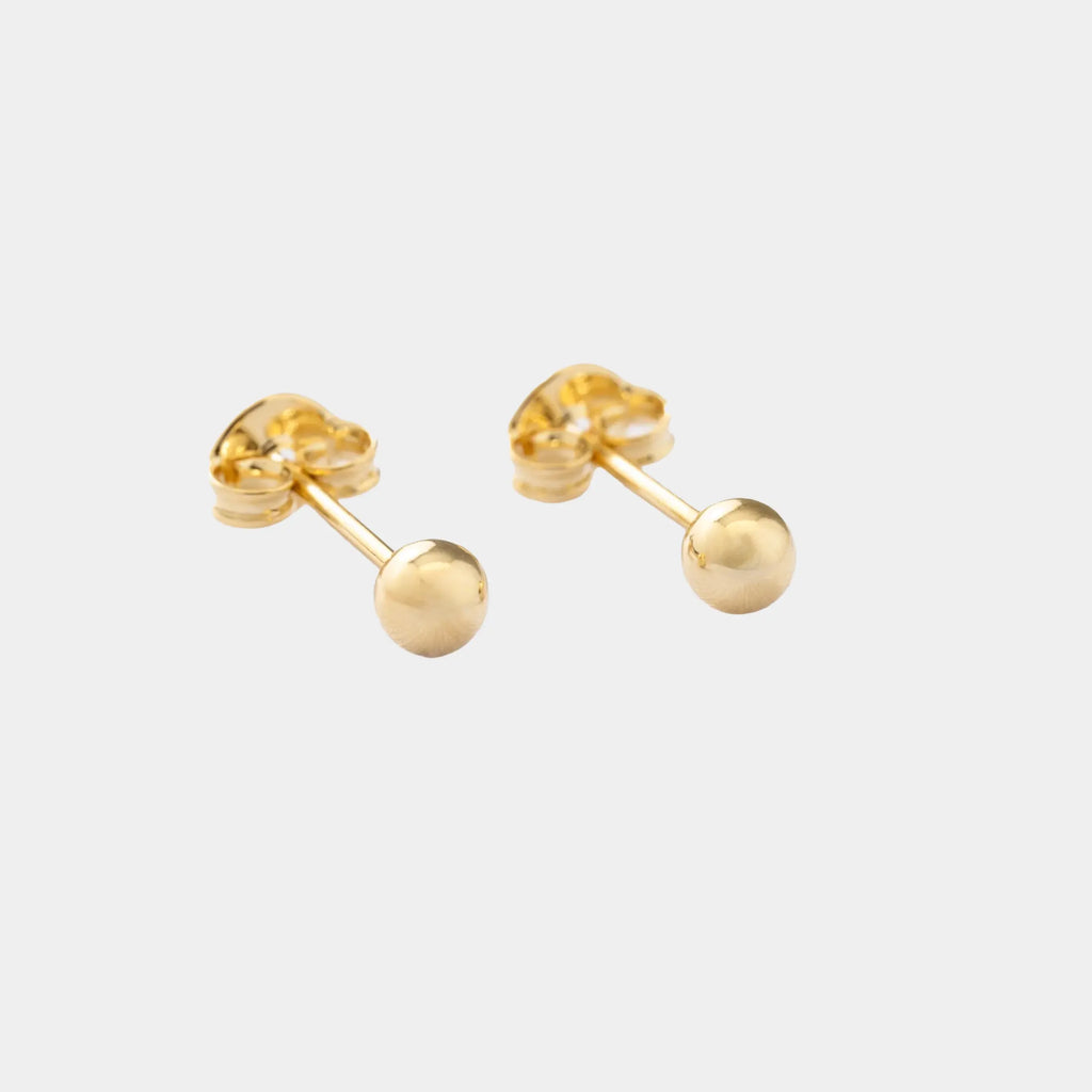 Topo En Oro Laminado 18K Balin 4mm Para Dama