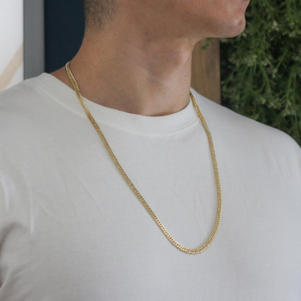 Cadena En Oro Laminado 18k Continua Para Caballero