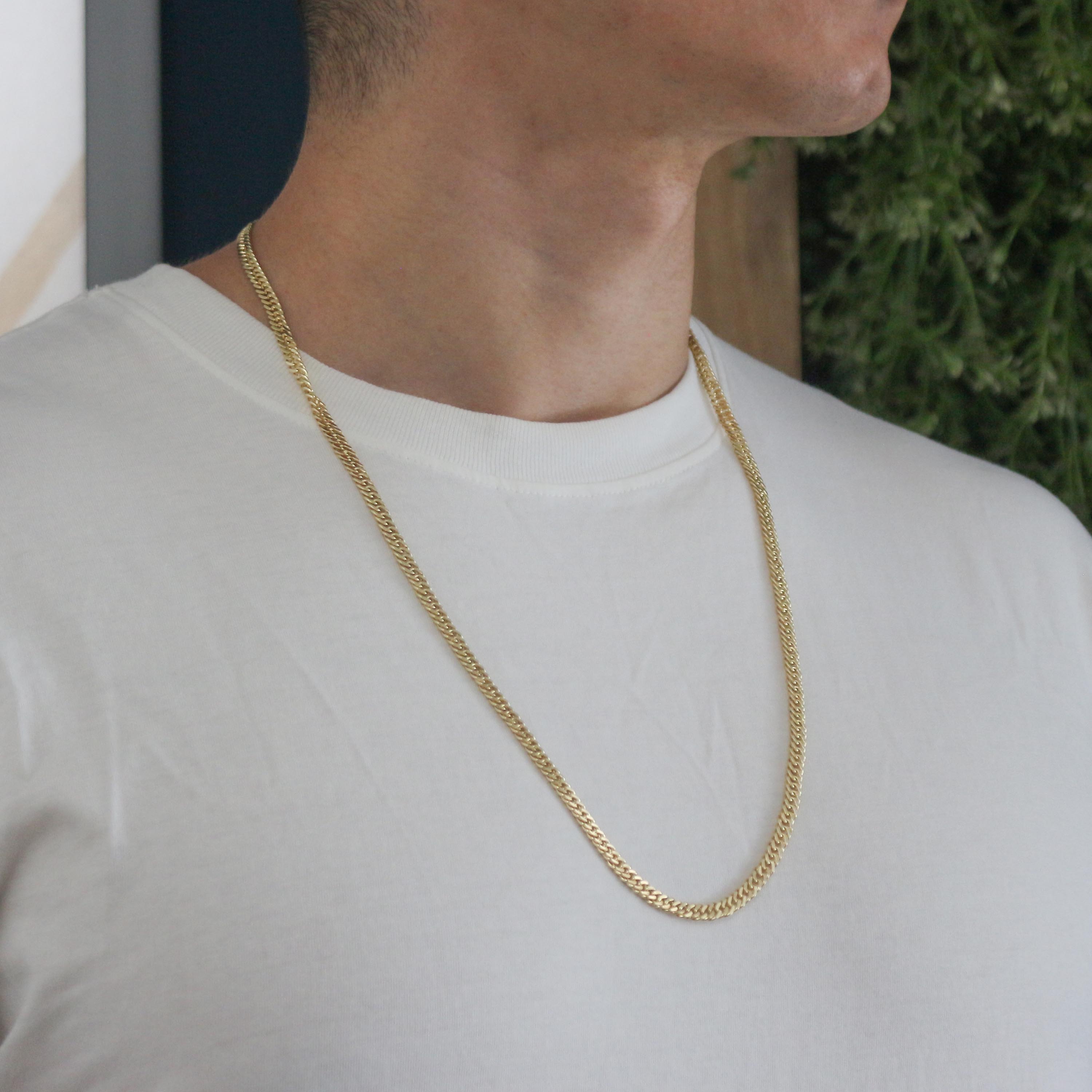 Cadena En Oro Laminado 18k Continua Para Caballero