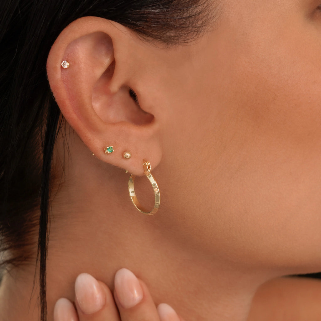 Topo En Oro Laminado 18K Balín 3mm Para Dama