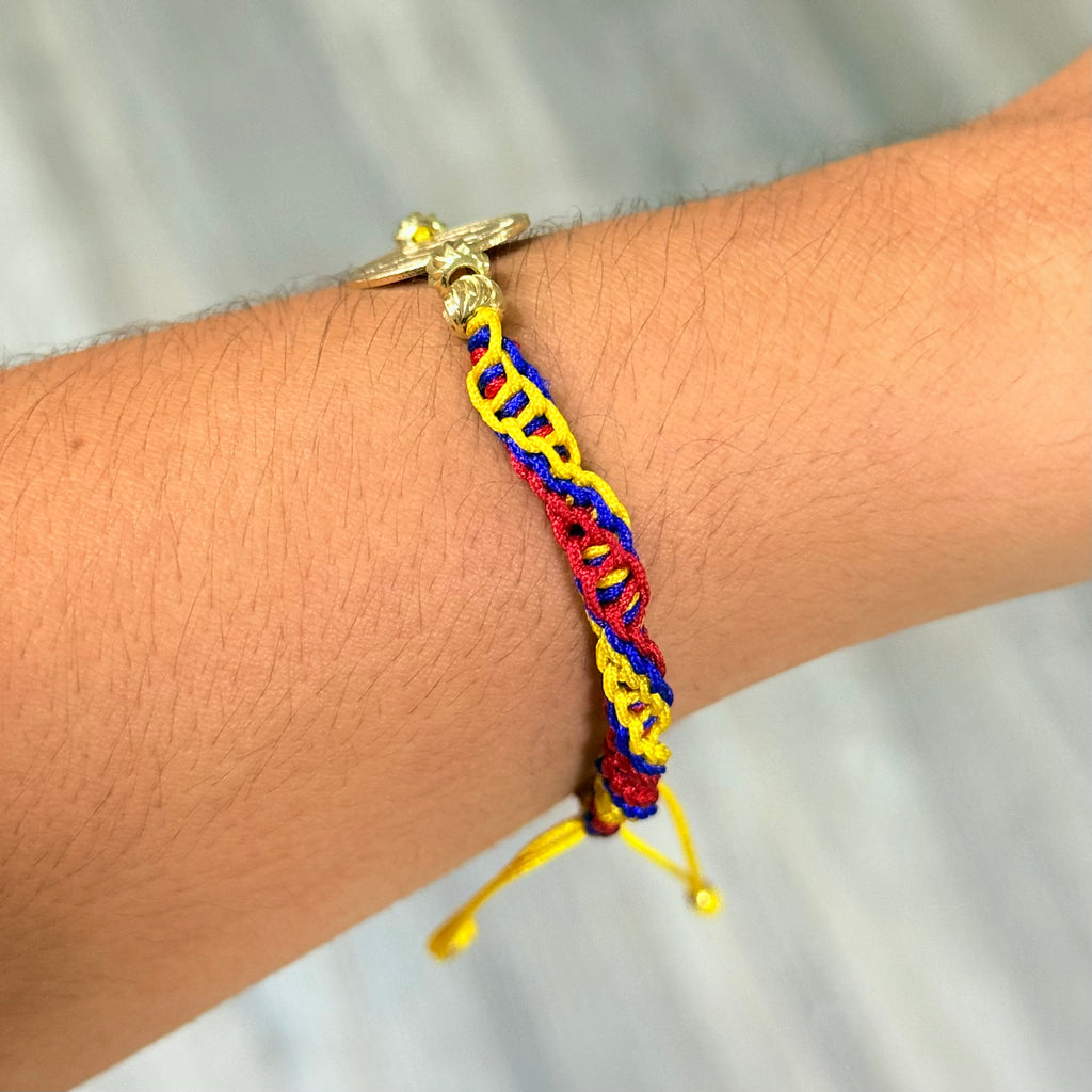 Pulsera Artesanal Colombia tejido cruzado