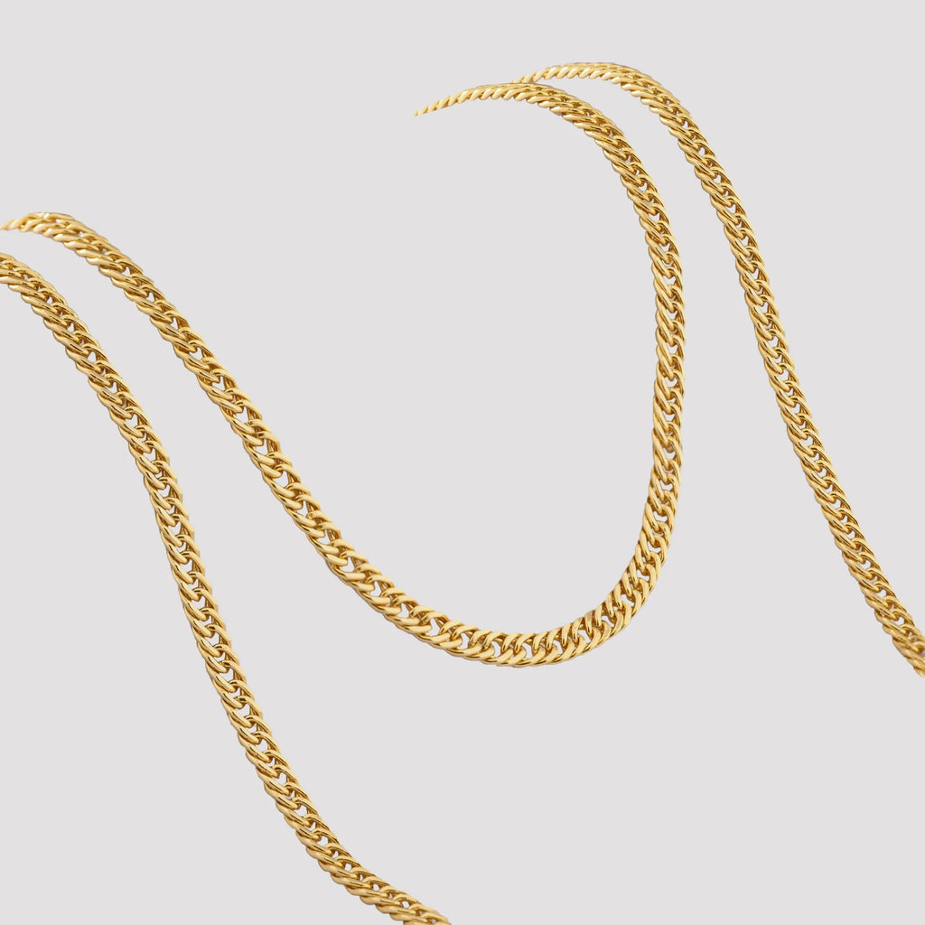 Cadena En Oro Laminado 18k Continua Para Caballero