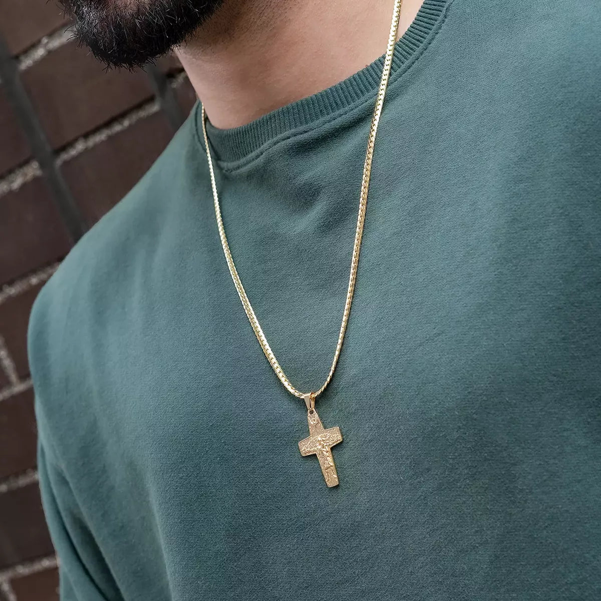 Cadena En Oro Laminado 18k Serpiente Para Caballero