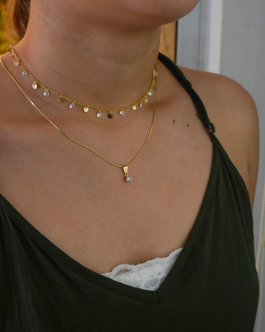 Cadena En Oro Laminado 18k Cubana Circonia Para Dama