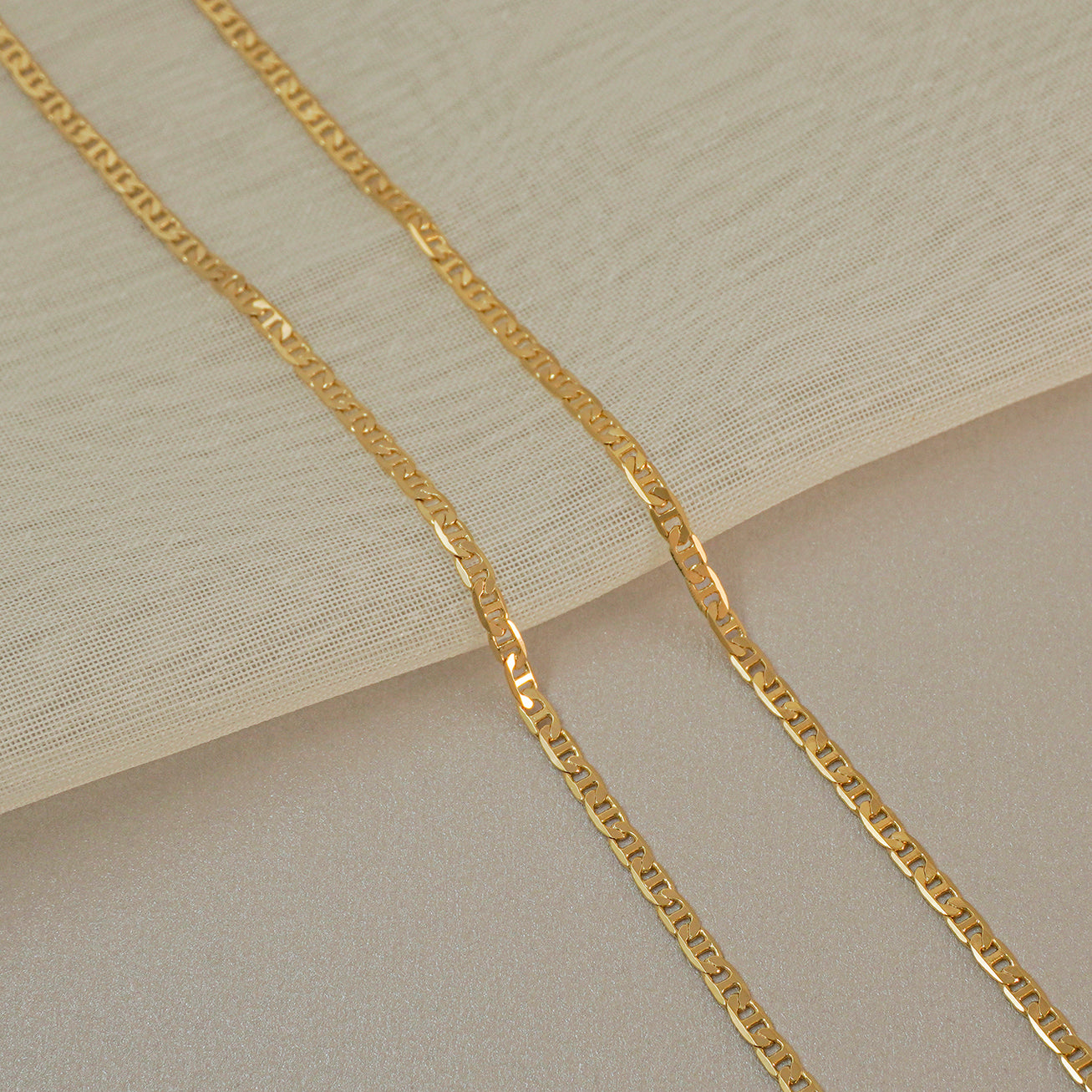 Cadena En Oro Laminado 18K Escalera Para Dama