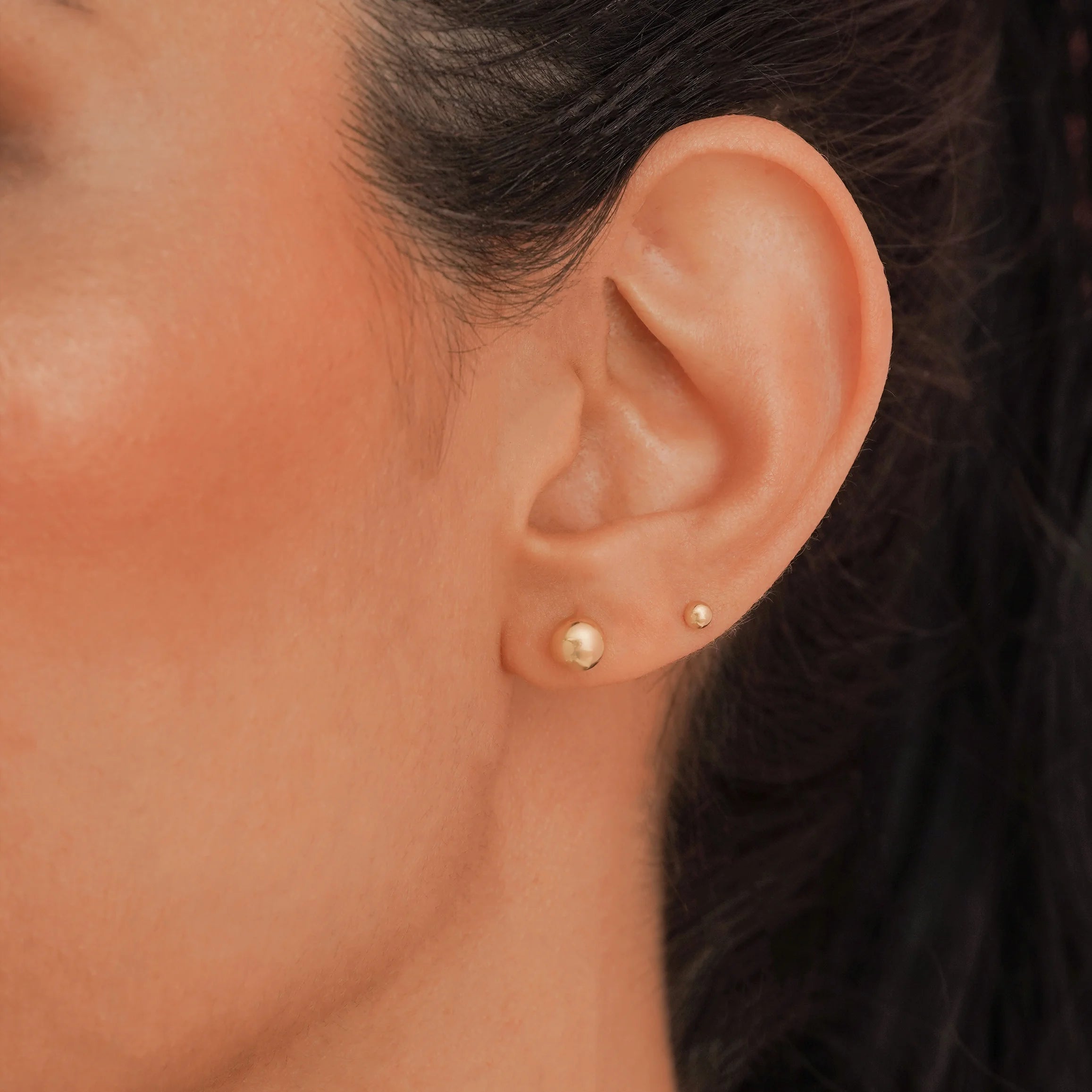 Topo En Oro Laminado 18K Balín 3mm Para Dama