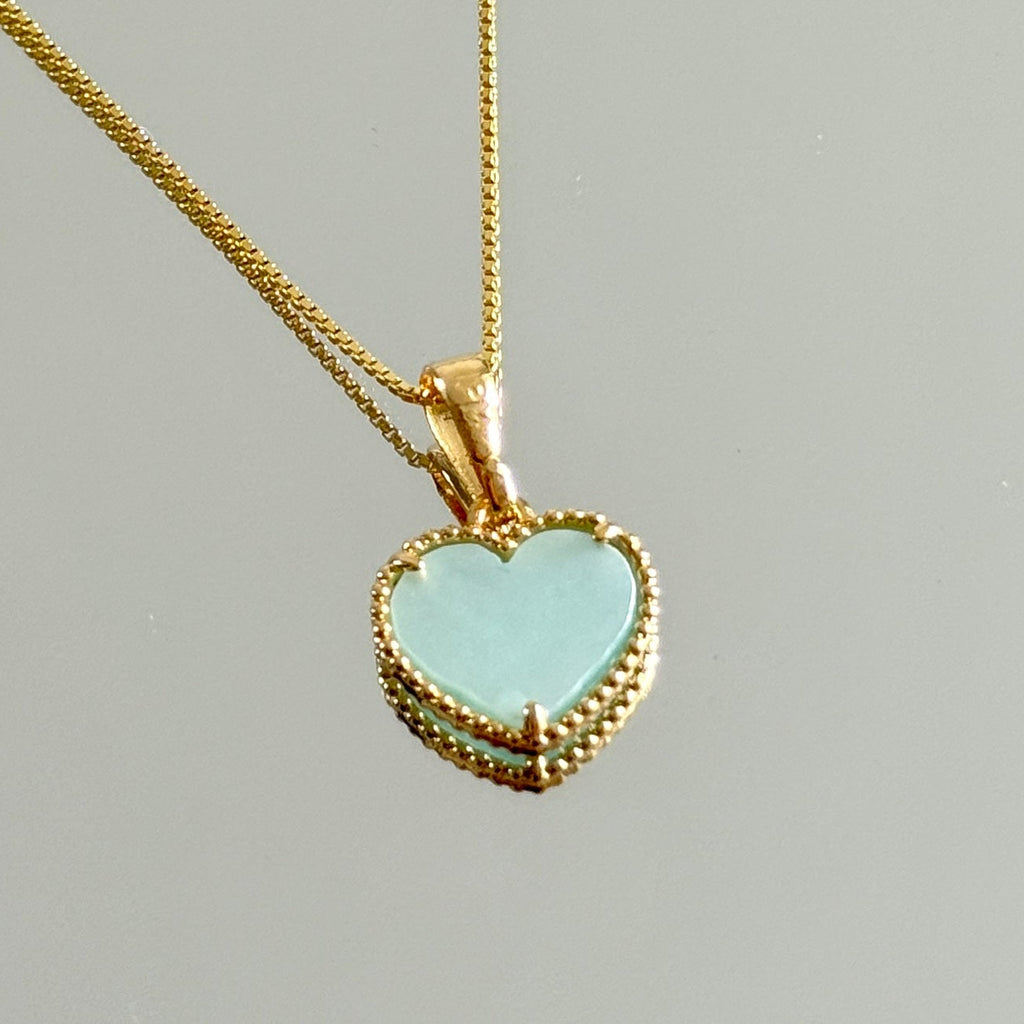 Dije corazón celeste
