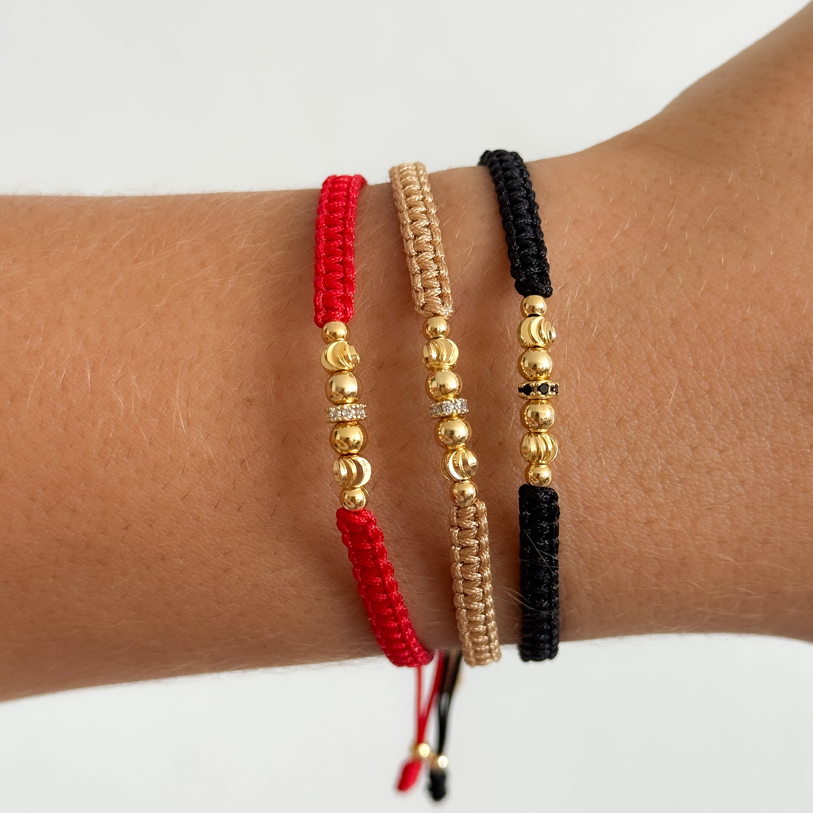 Pulsera artesanal rondel 4mm y balin liso #4