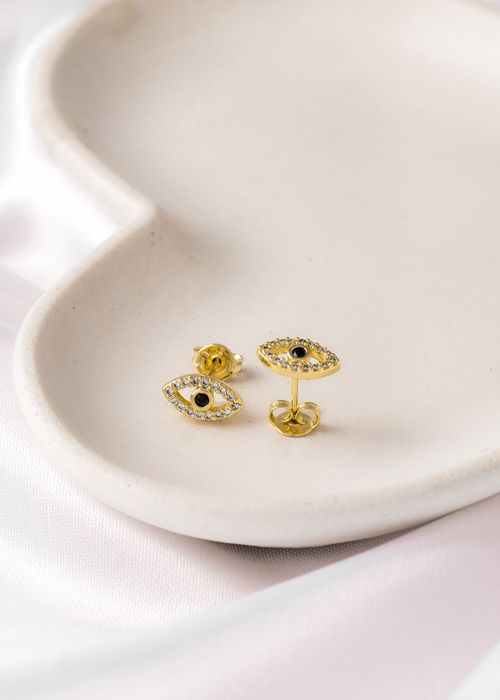 Topo En Oro Laminado 18K Ojo Turco Para Dama