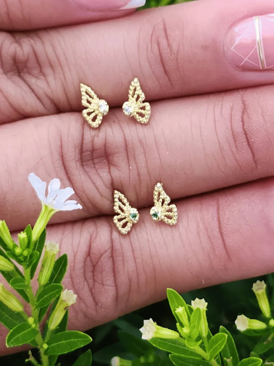 Arete Mariposa Monarca Verde