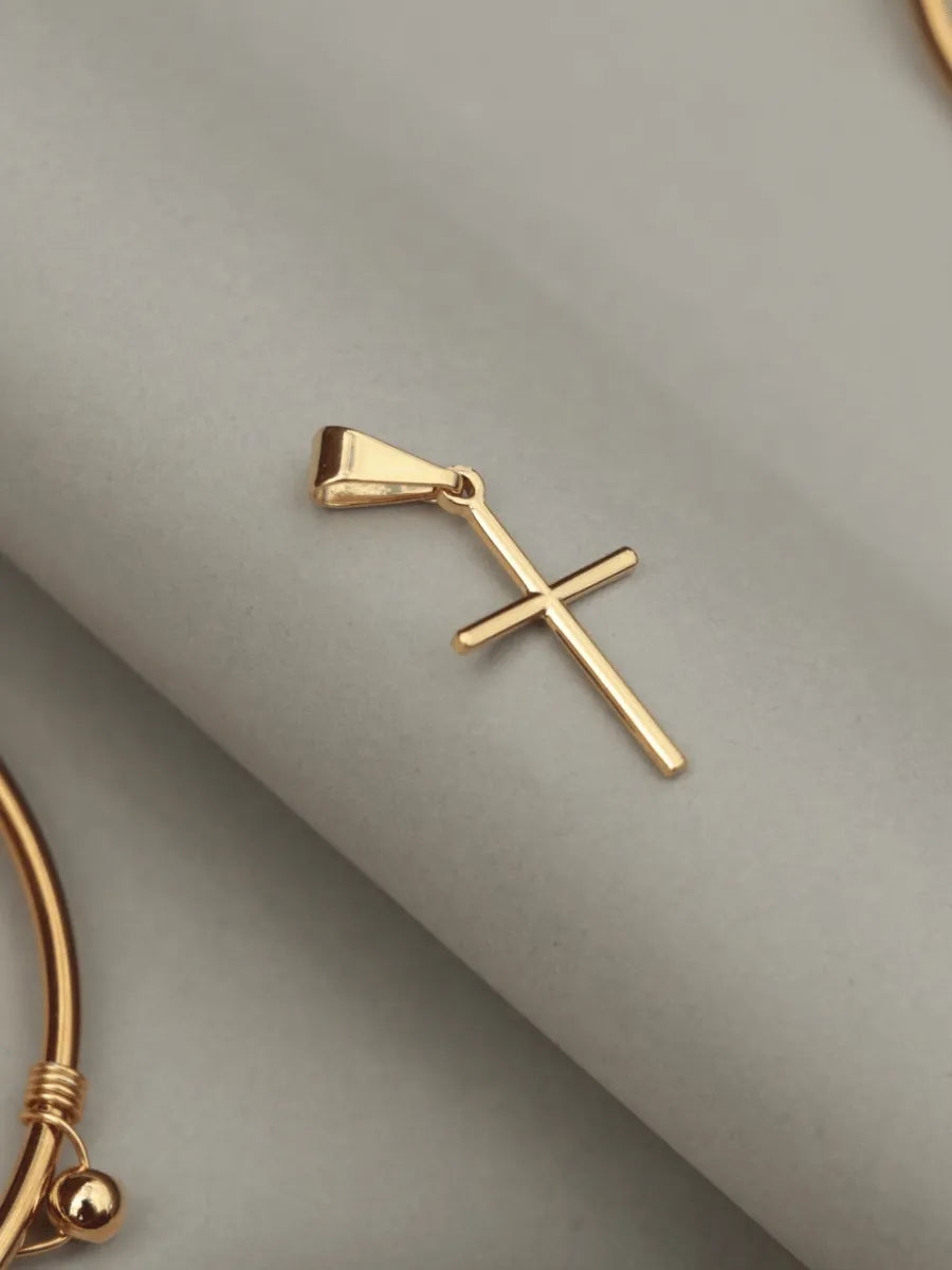 Dije Cruz Tubular Delgada