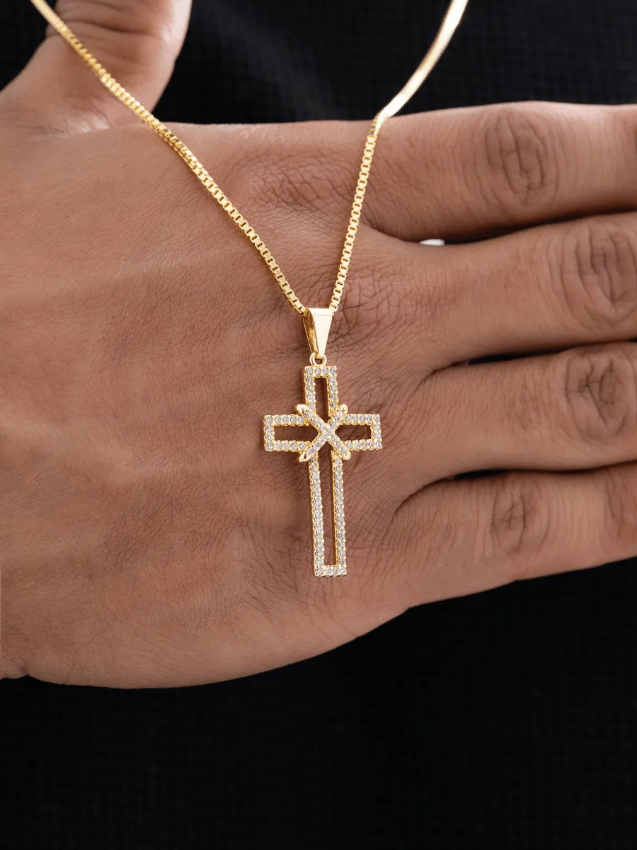 Dije Cruz Silueta Circonias