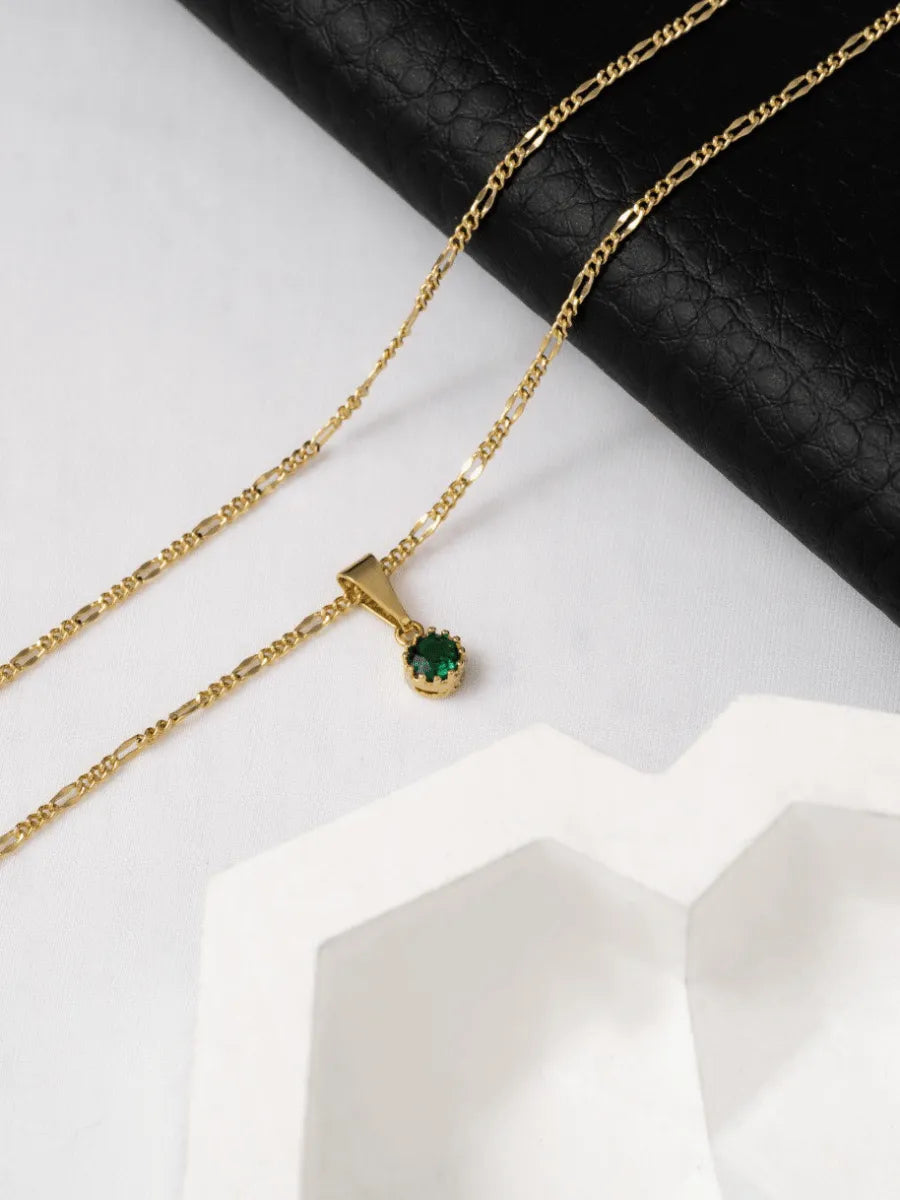 Dije Circonia Mini Redonda Pequeña Verde