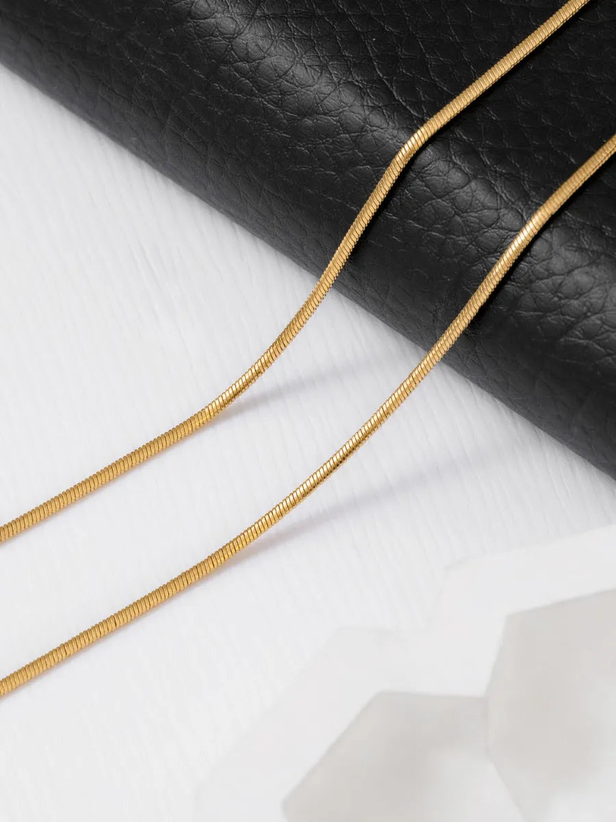 Cadena En Oro Laminado 18k Serpiente Para Caballero