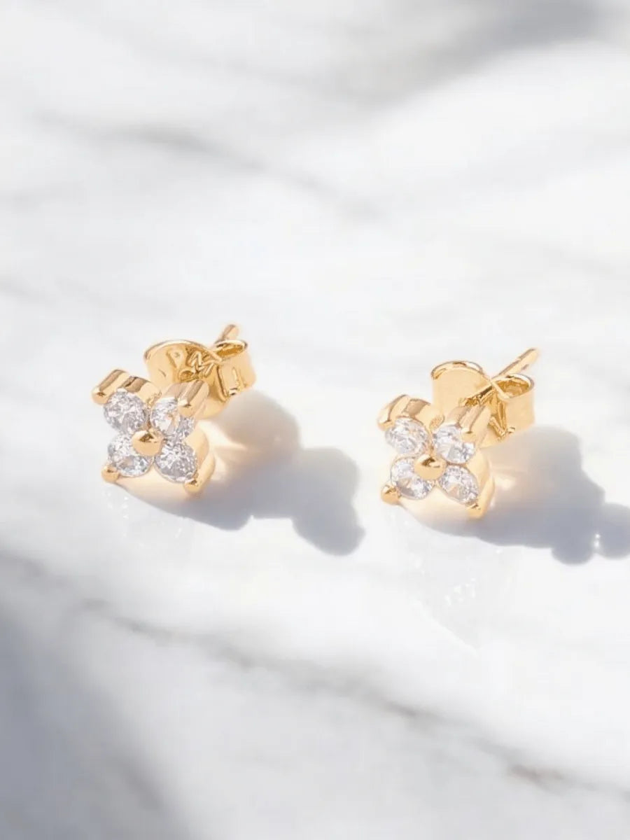 Topo Flor Circon x 4