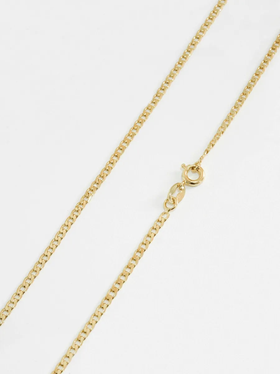 Cadena Cubana Plana Diamantada