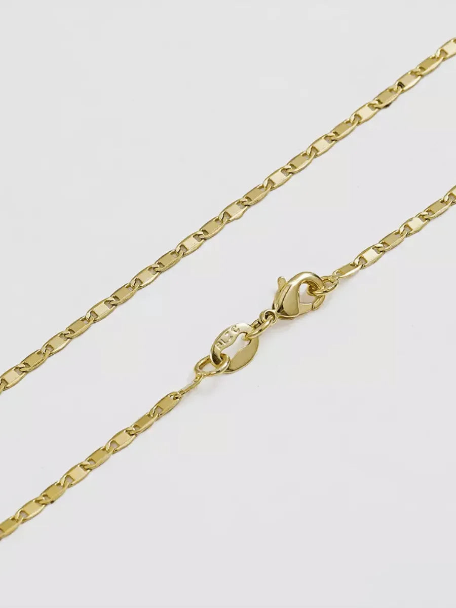 Cadena Escalera Delgada Plana Lisa 45cm