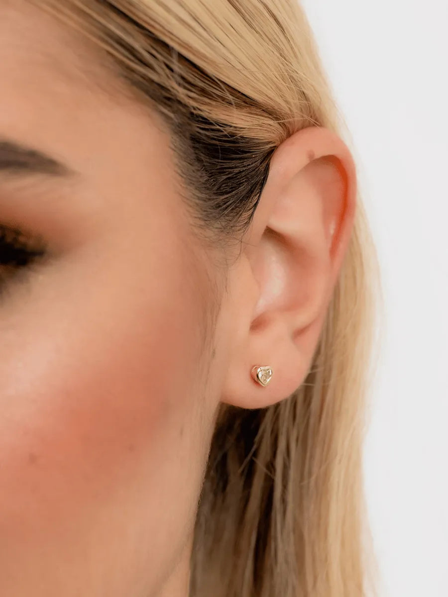 Arete Corazón Mini Circonia