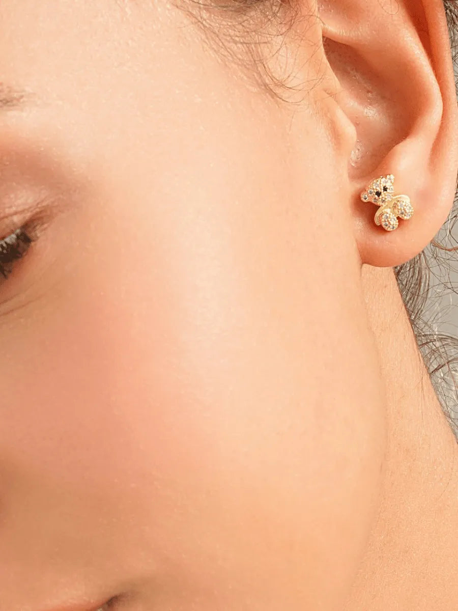 Arete Osito con Circonias