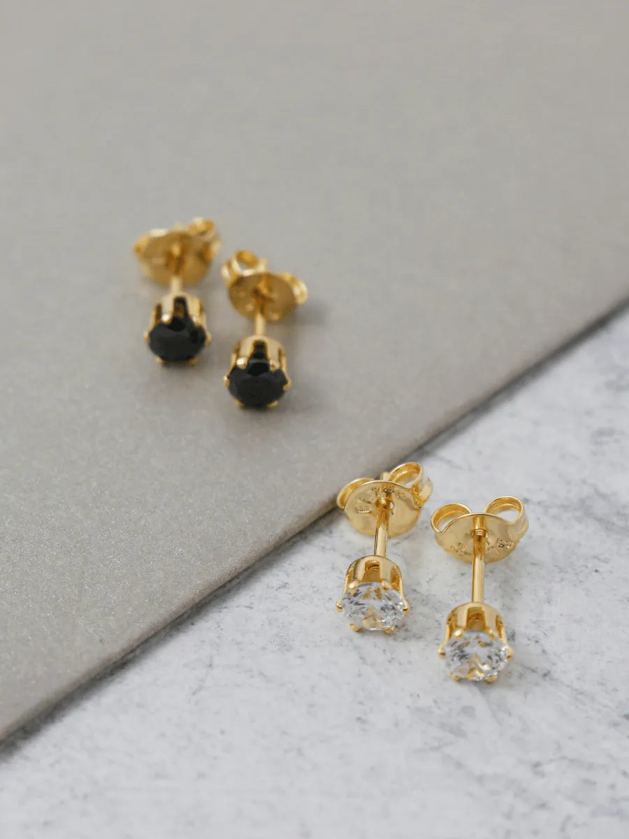 Topo Circon Redondo Negro