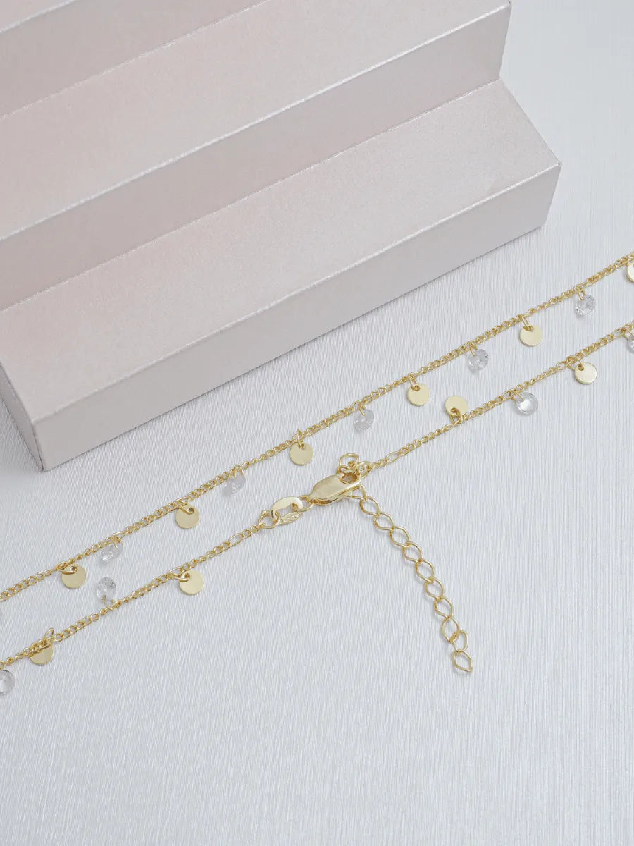 Cadena En Oro Laminado 18k Cubana Circonia Para Dama