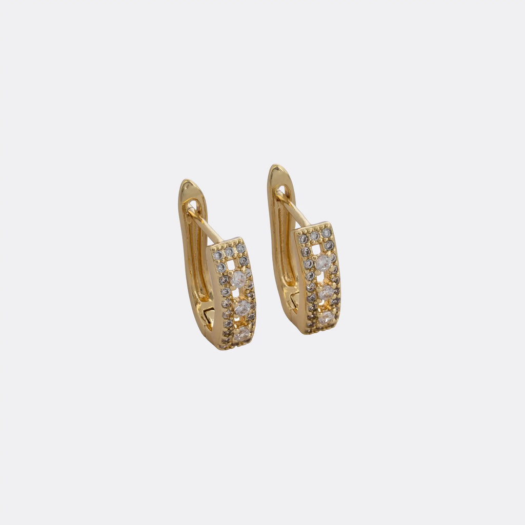 Candonga En Oro Laminado 18K Parallel Circones Para Dama