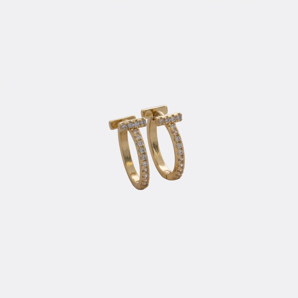 Candonga En Oro Laminado 18K Trazo Aurea Para Dama