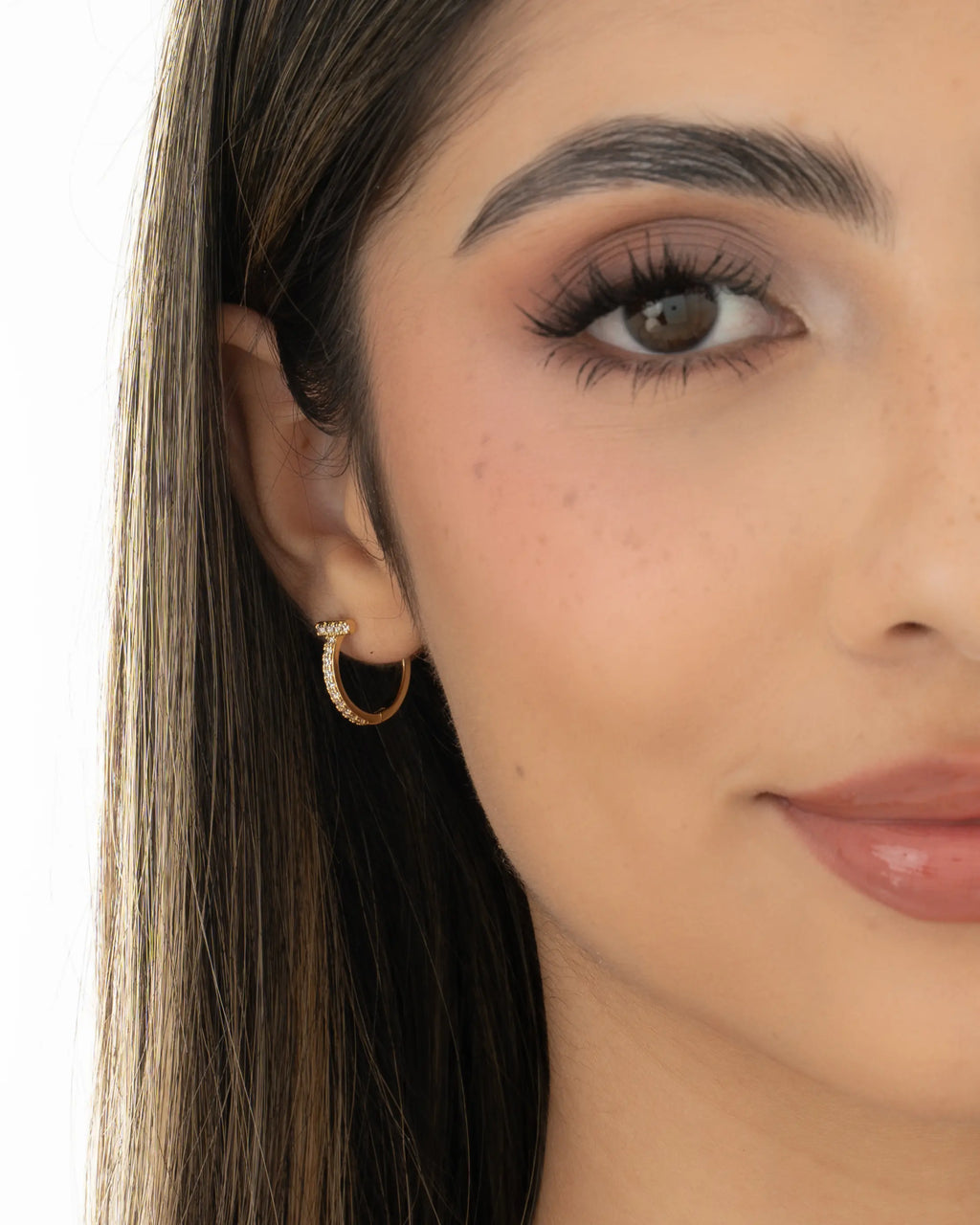 Candonga En Oro Laminado 18K Trazo Aurea Para Dama