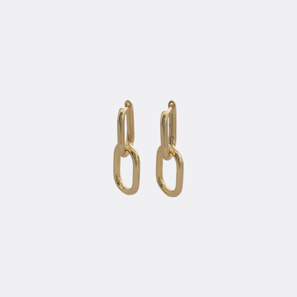 Candonga En Oro Laminado 18K Clasic Link Para Dama