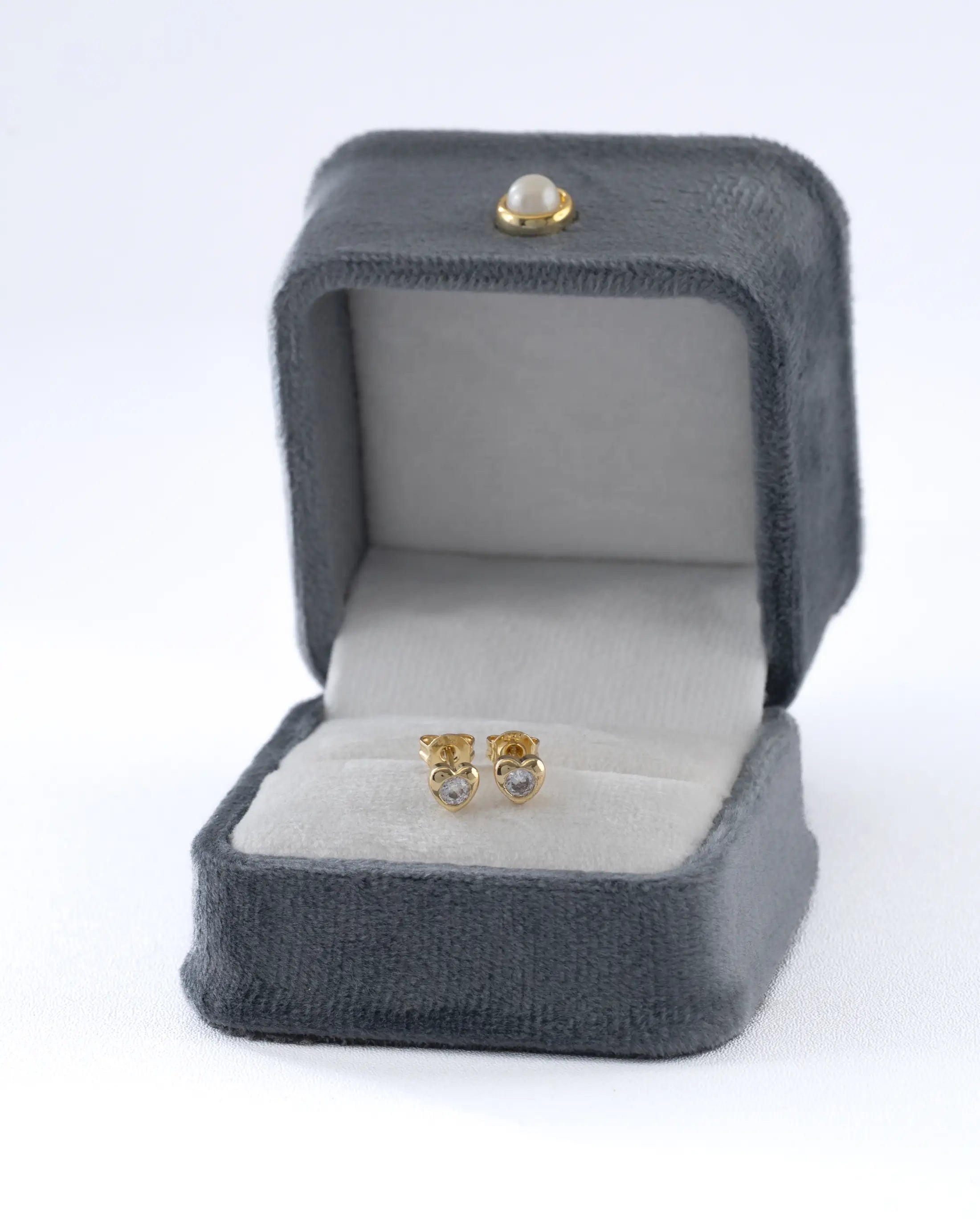 Topo En Oro Laminado 18K Corazon Crystal Para Dama