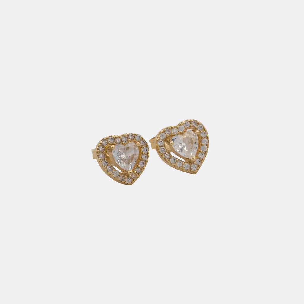 Topo En Oro Laminado 18K Amore Halo Para Dama
