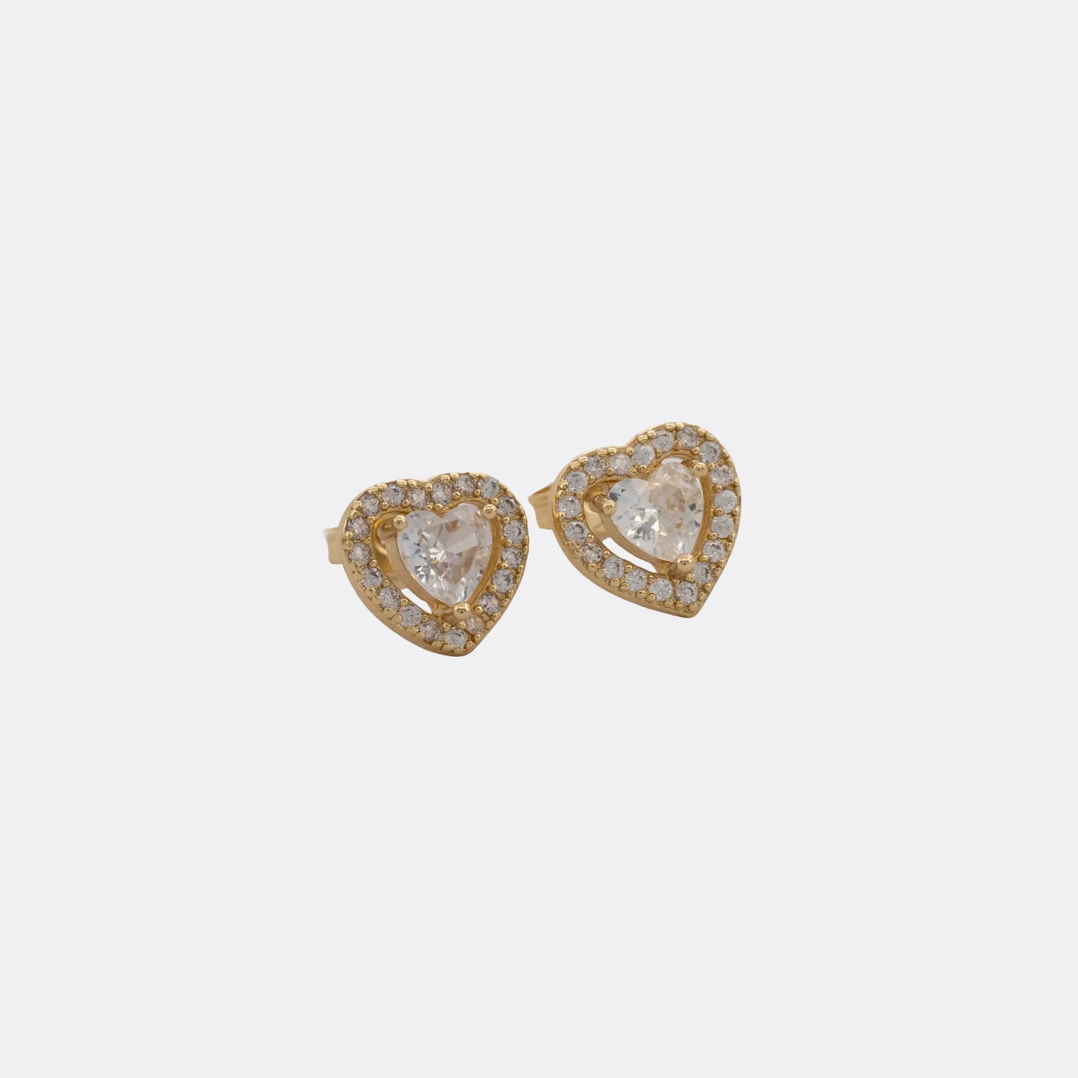 Topo En Oro Laminado 18K Amore Halo Para Dama
