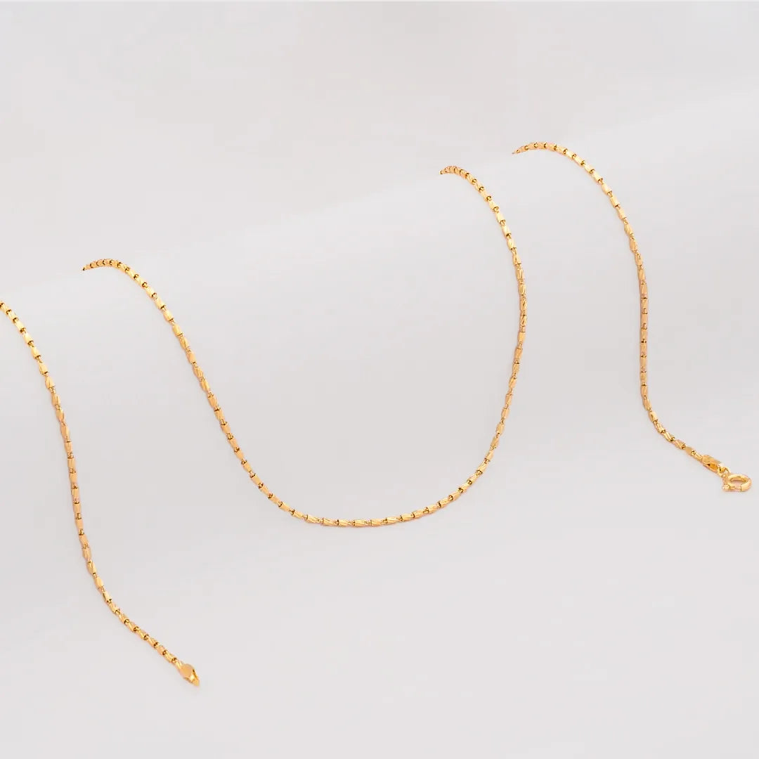 Cadena En Oro Laminado 18K Tube Gold IT Para Caballero
