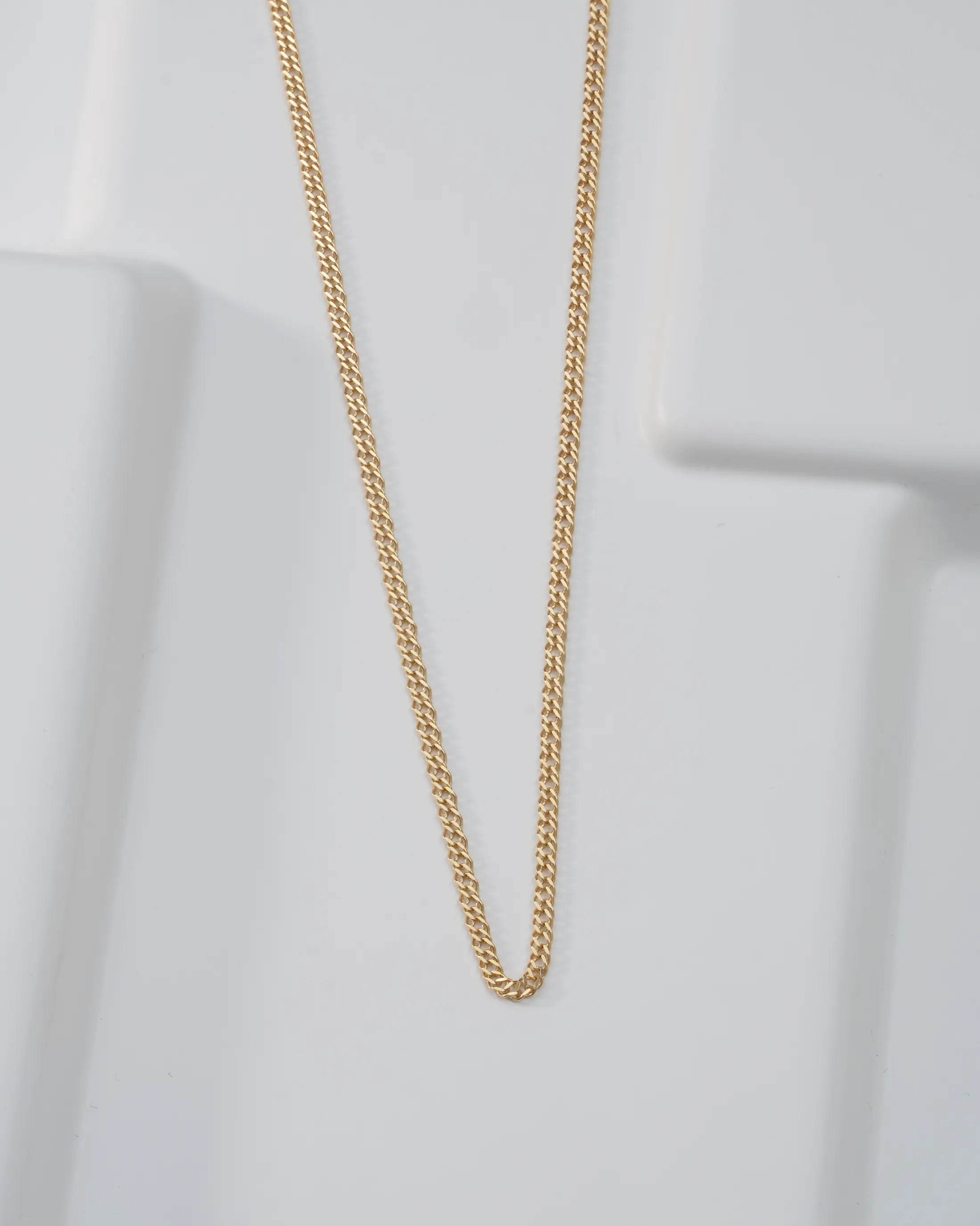 Cadena En Oro Laminado 18K Cubana Cruzada Para Caballero