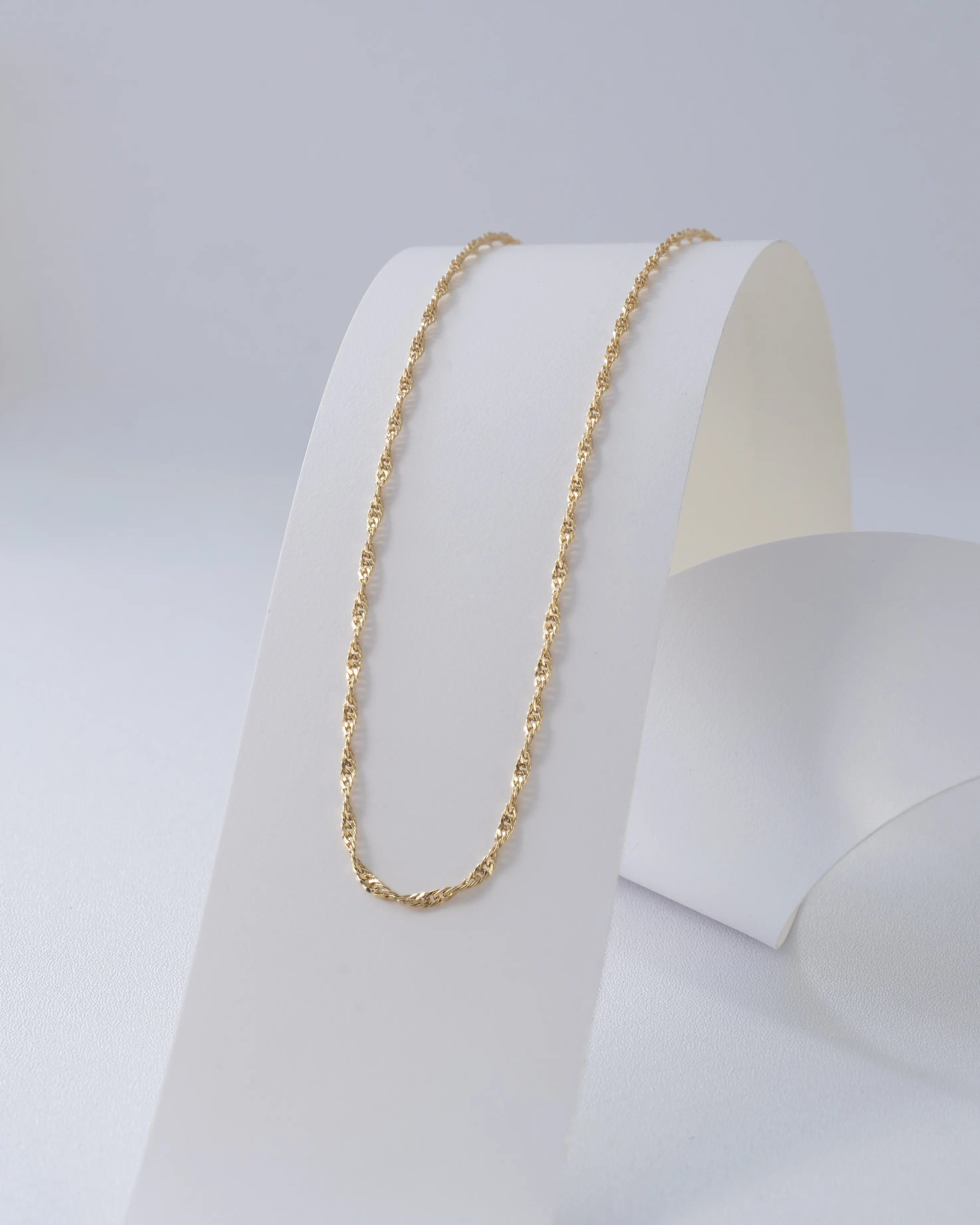 Cadena En Oro Laminado 18K Singapur IT Para Caballero