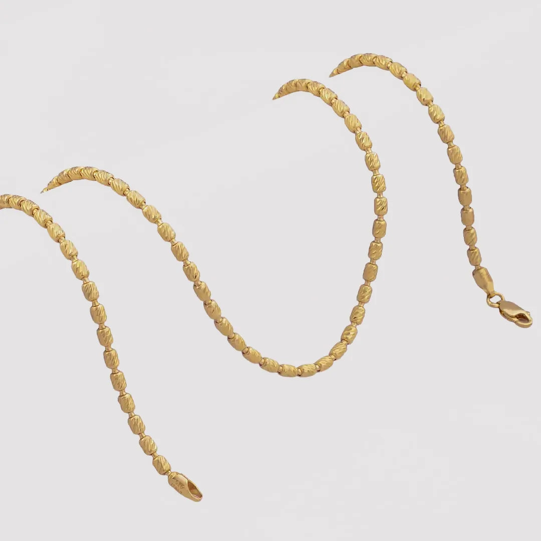 Cadena En Oro Laminado 18K Barril Italy Para Dama