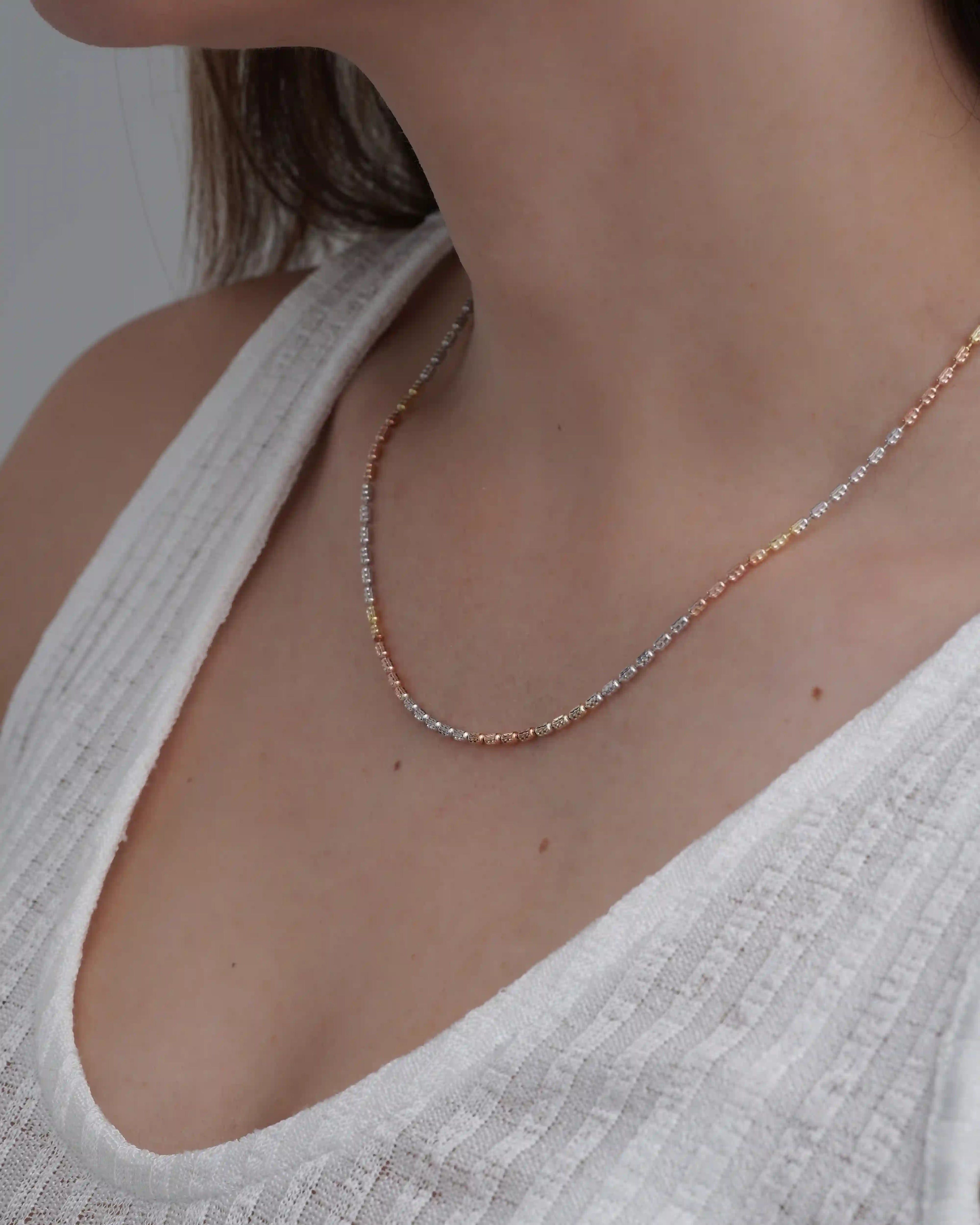 Cadena En Oro Laminado 18K Barril Nova IT Para Dama