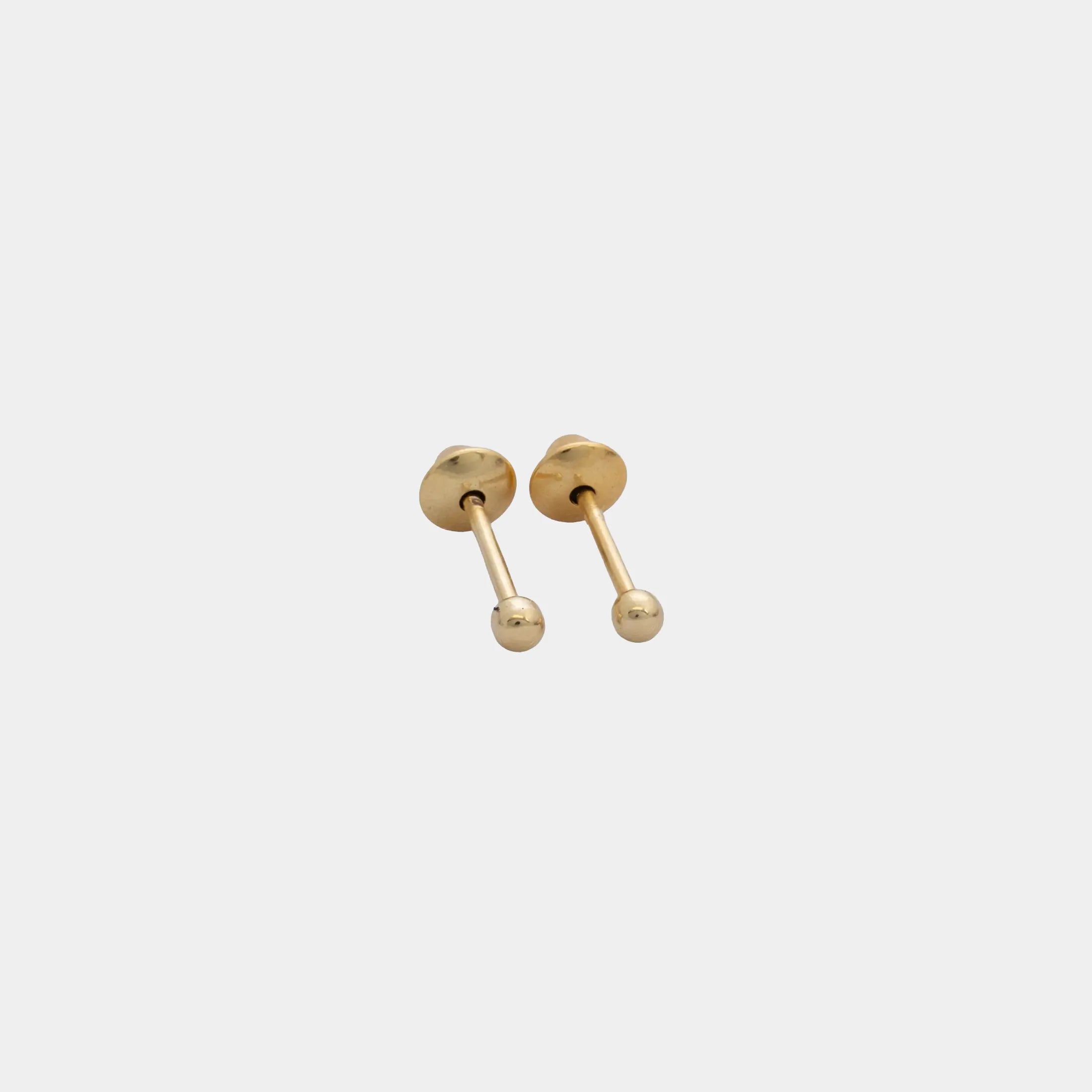 Topo En Oro Laminado 18K Balín 2mm Para Dama