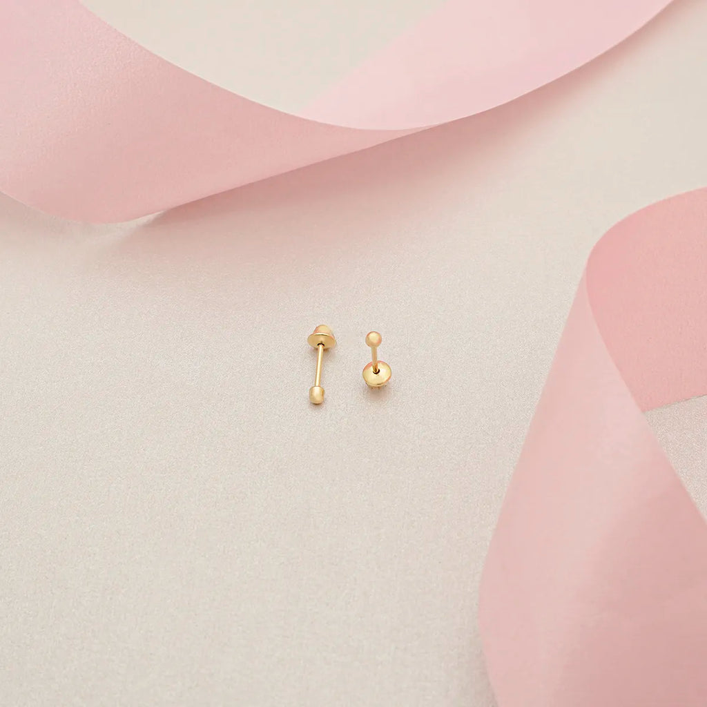 Topo En Oro Laminado 18K Balín 2mm Para Dama