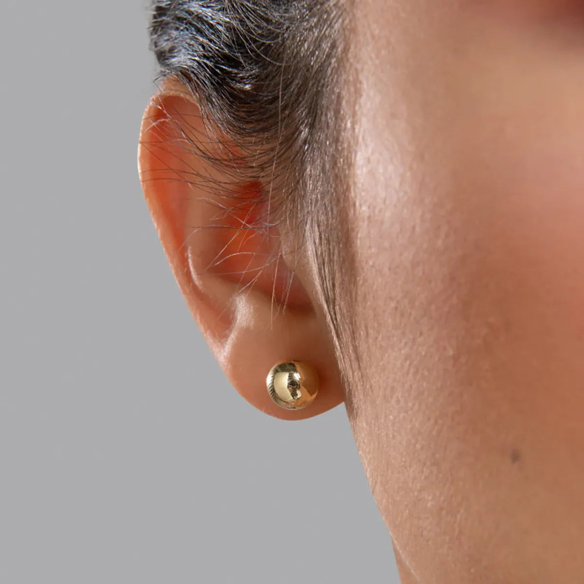 Topo En Oro Laminado 18K Balín 8mm Para Dama