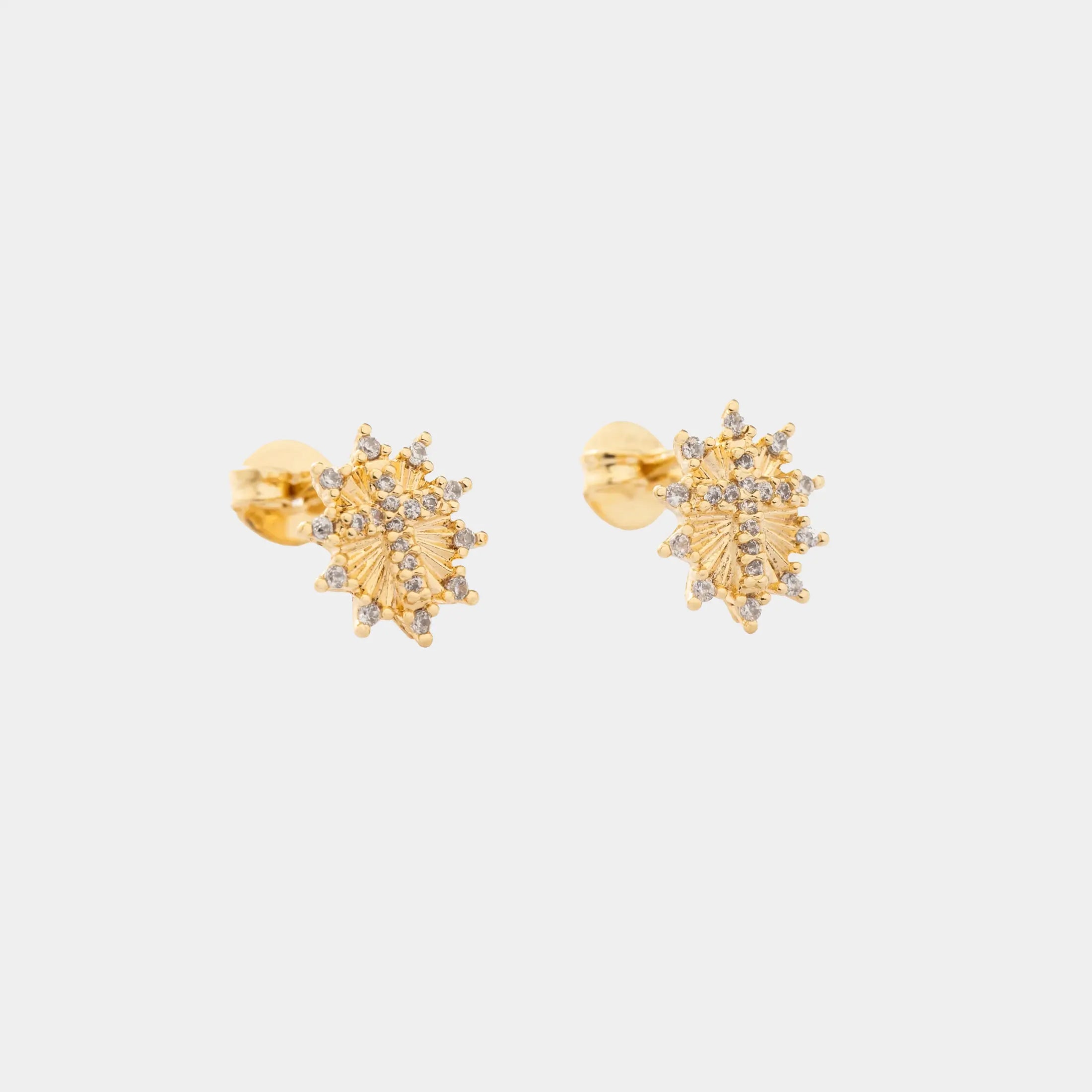Topo En Oro Laminado 18K Cruz Sagrada Circonia Para Dama