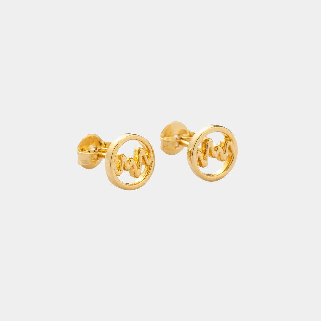 Topo En Oro Laminado 18K Wave Para Dama