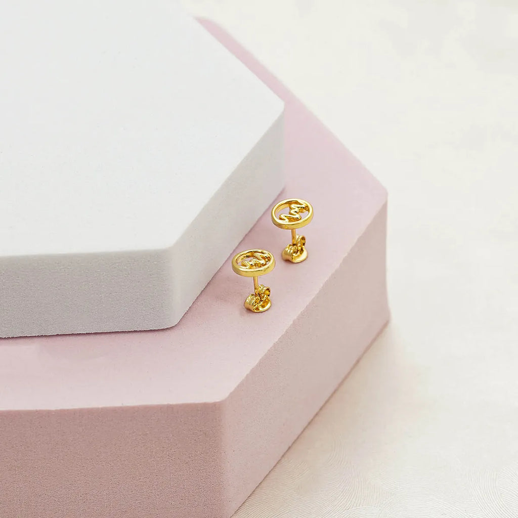 Topo En Oro Laminado 18K Wave Para Dama