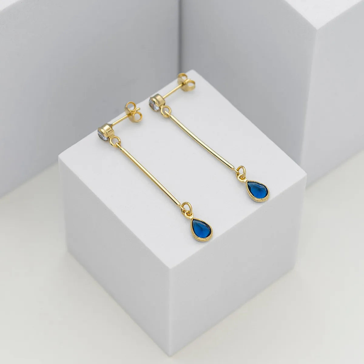 Topo En Oro Laminado 18K Llong Blue Para Dama