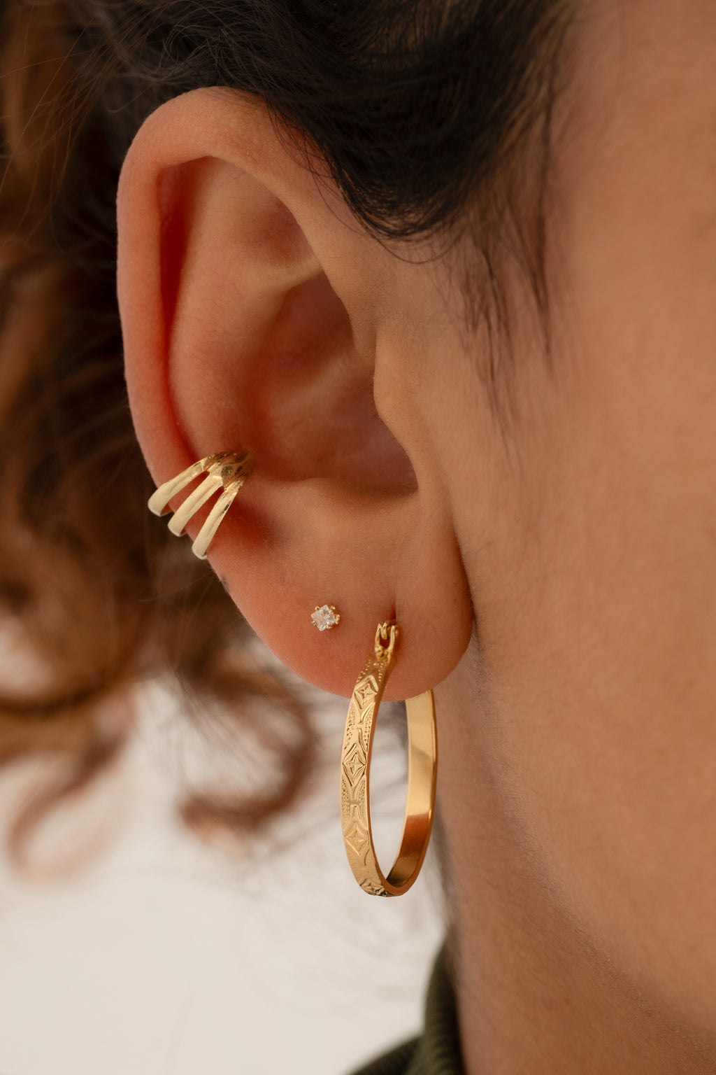 Topo En Oro Laminado 18K Ear Cuff Pretty Para Dama