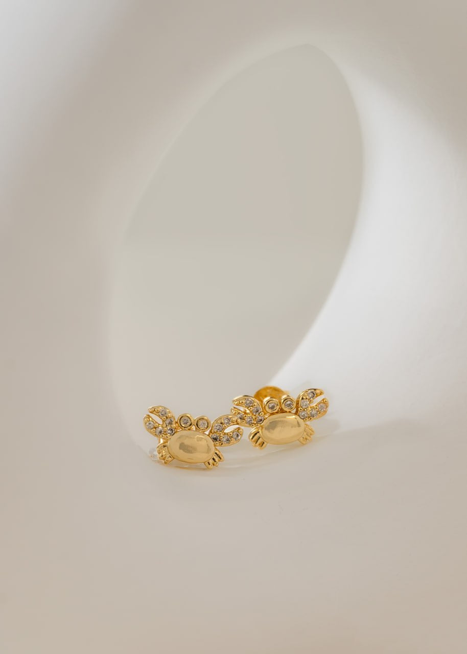 Topo En Oro Laminado 18K Crab Circonias Para Dama