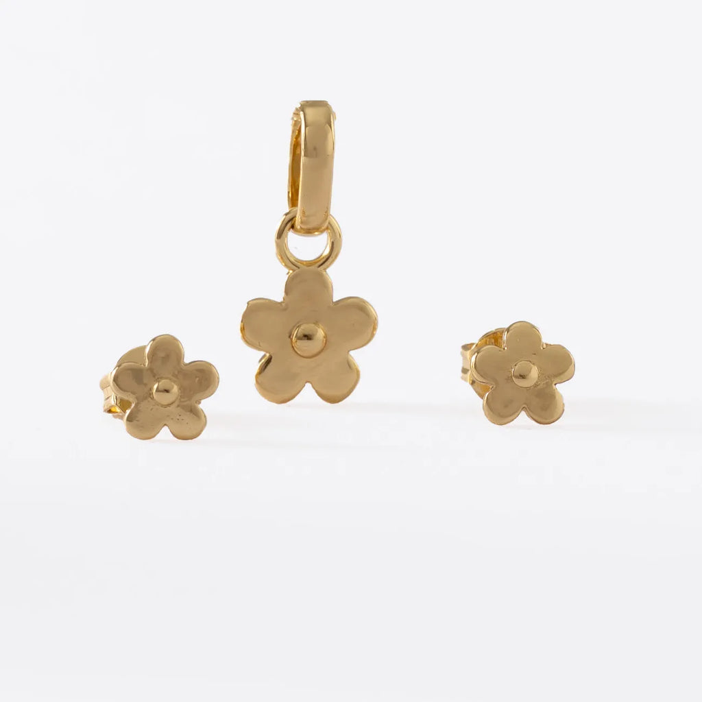Conjunto En Oro Laminado 18K Golden Flower Para Dama