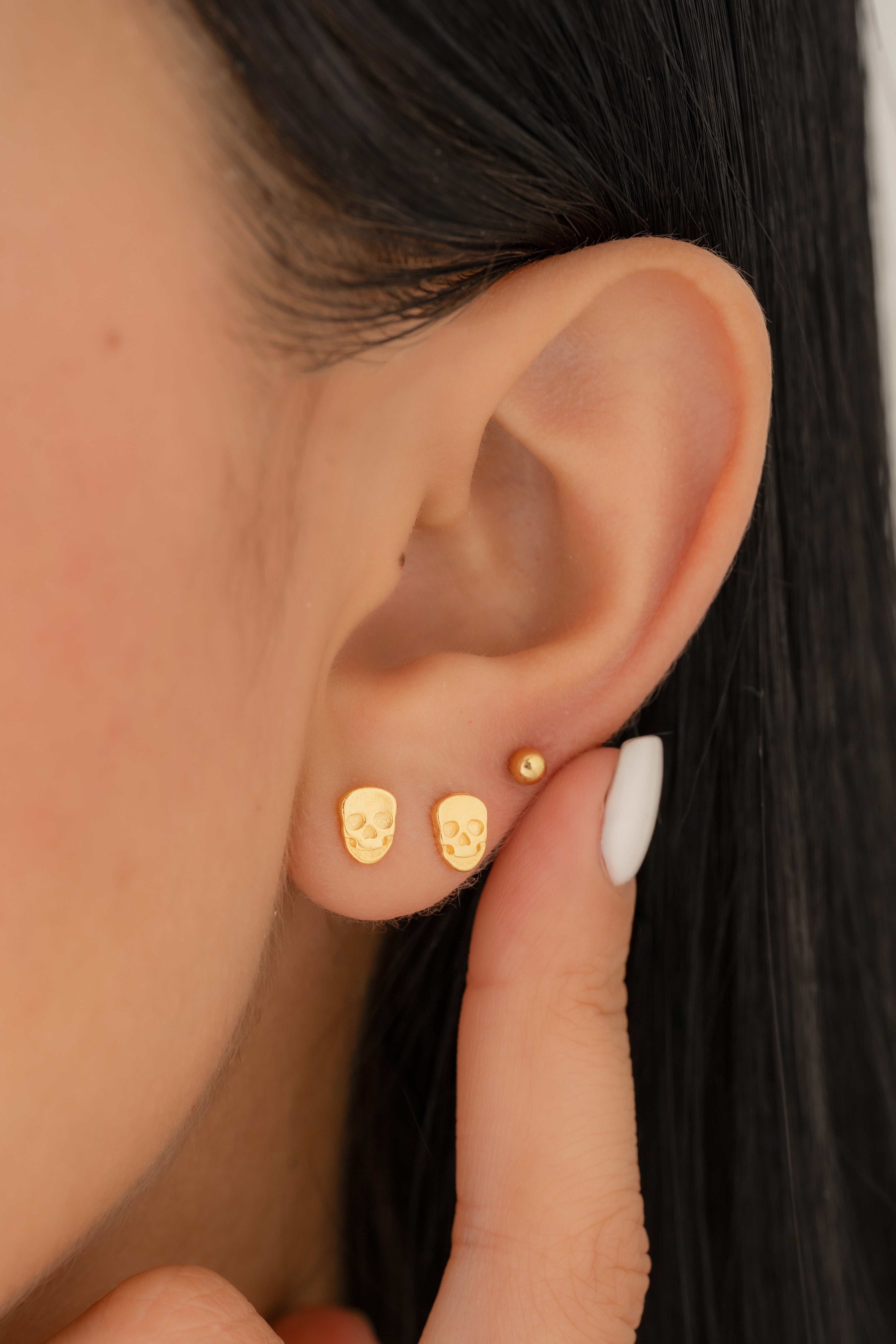 Topo En Oro Laminado 18K Calavera Para Dama
