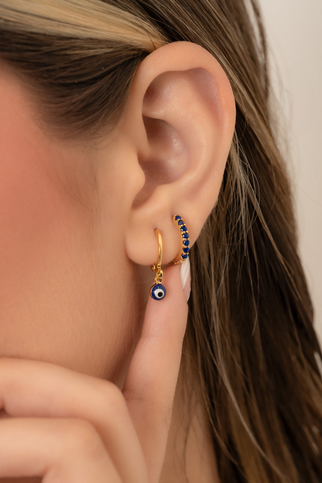 Topo En Oro Laminado 18K Ojo Turco Para Dama