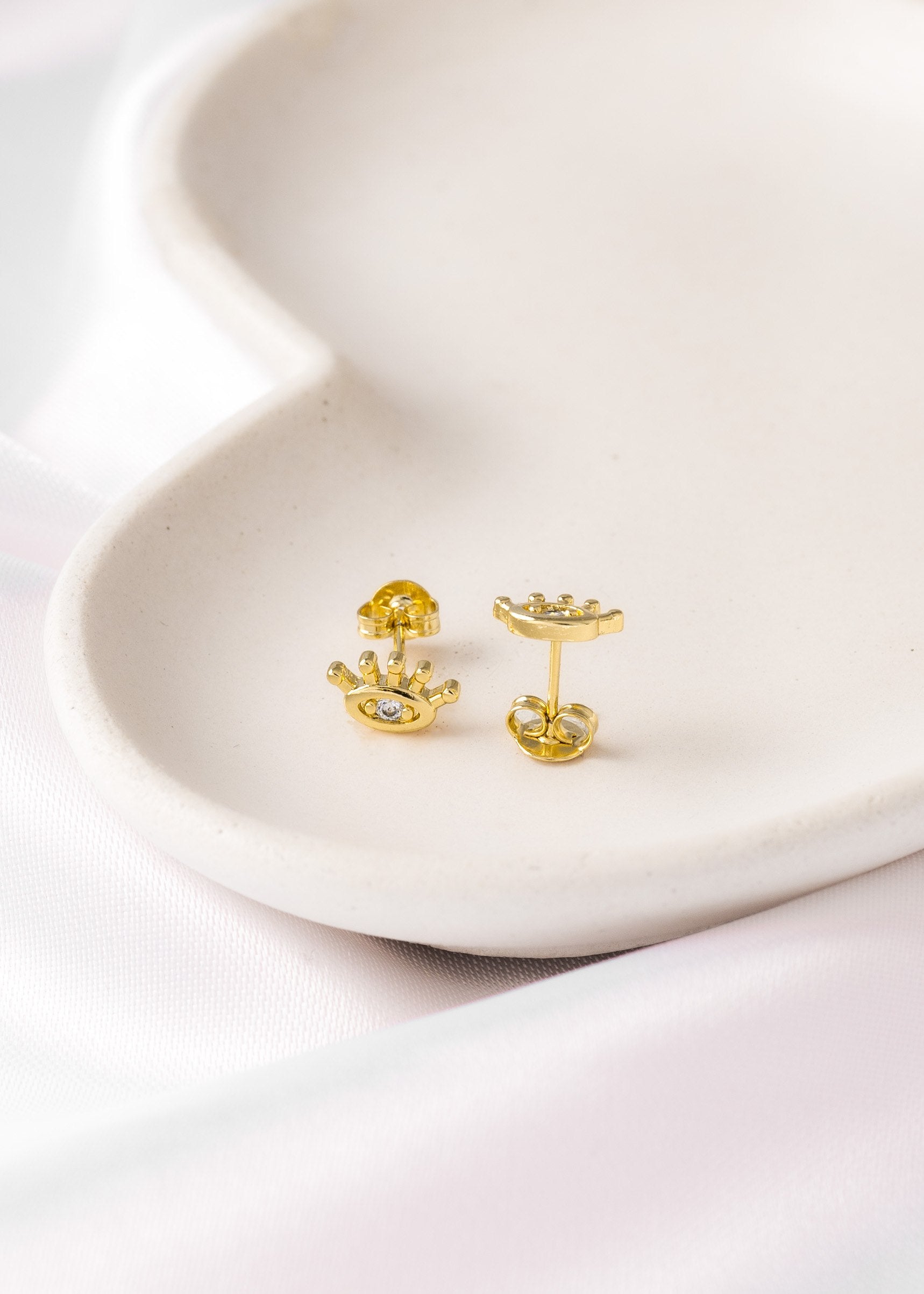 Topo En Oro Laminado 18K Ojo Nazar Para Dama